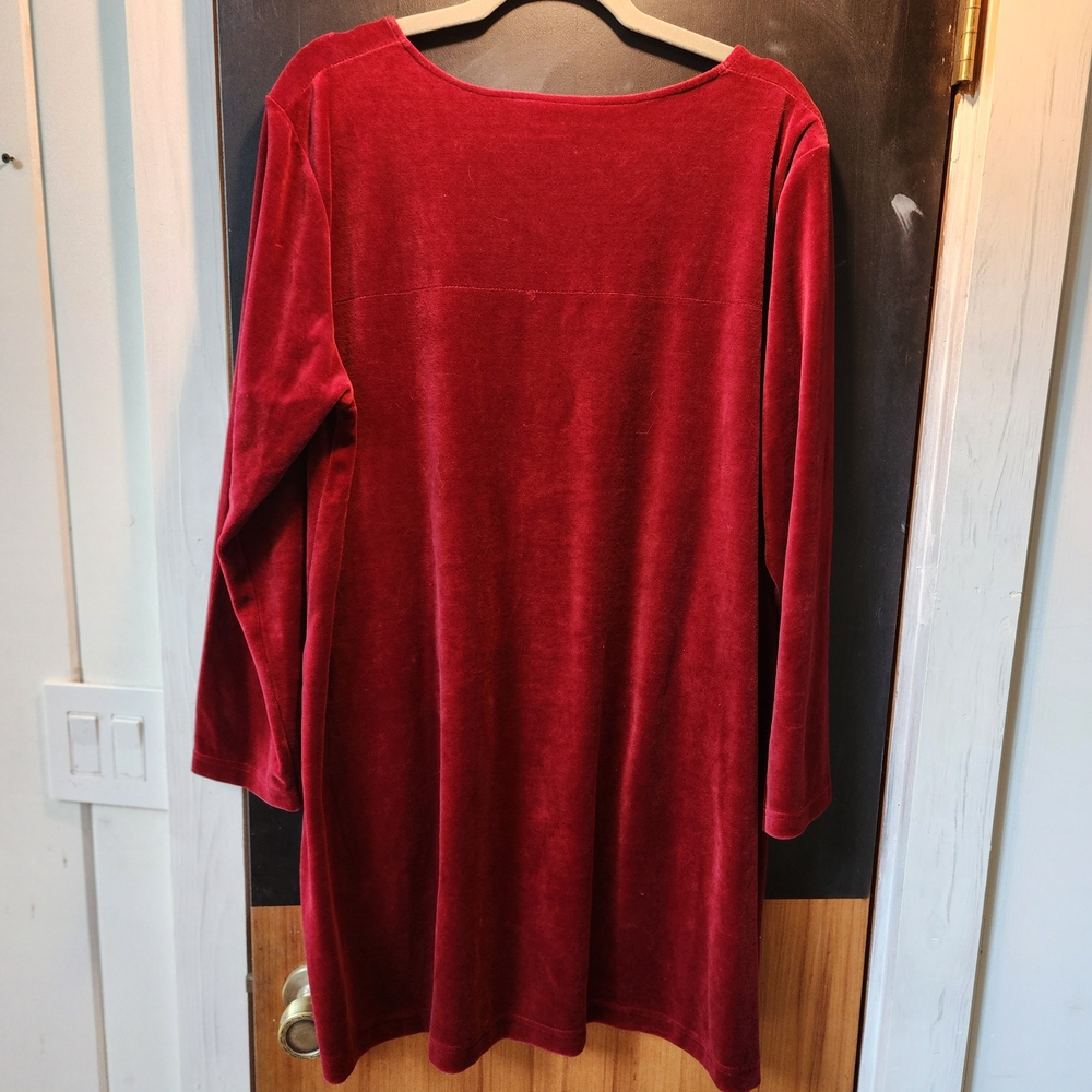 Gudrun Sjoden Deep Red Velvet Tunic